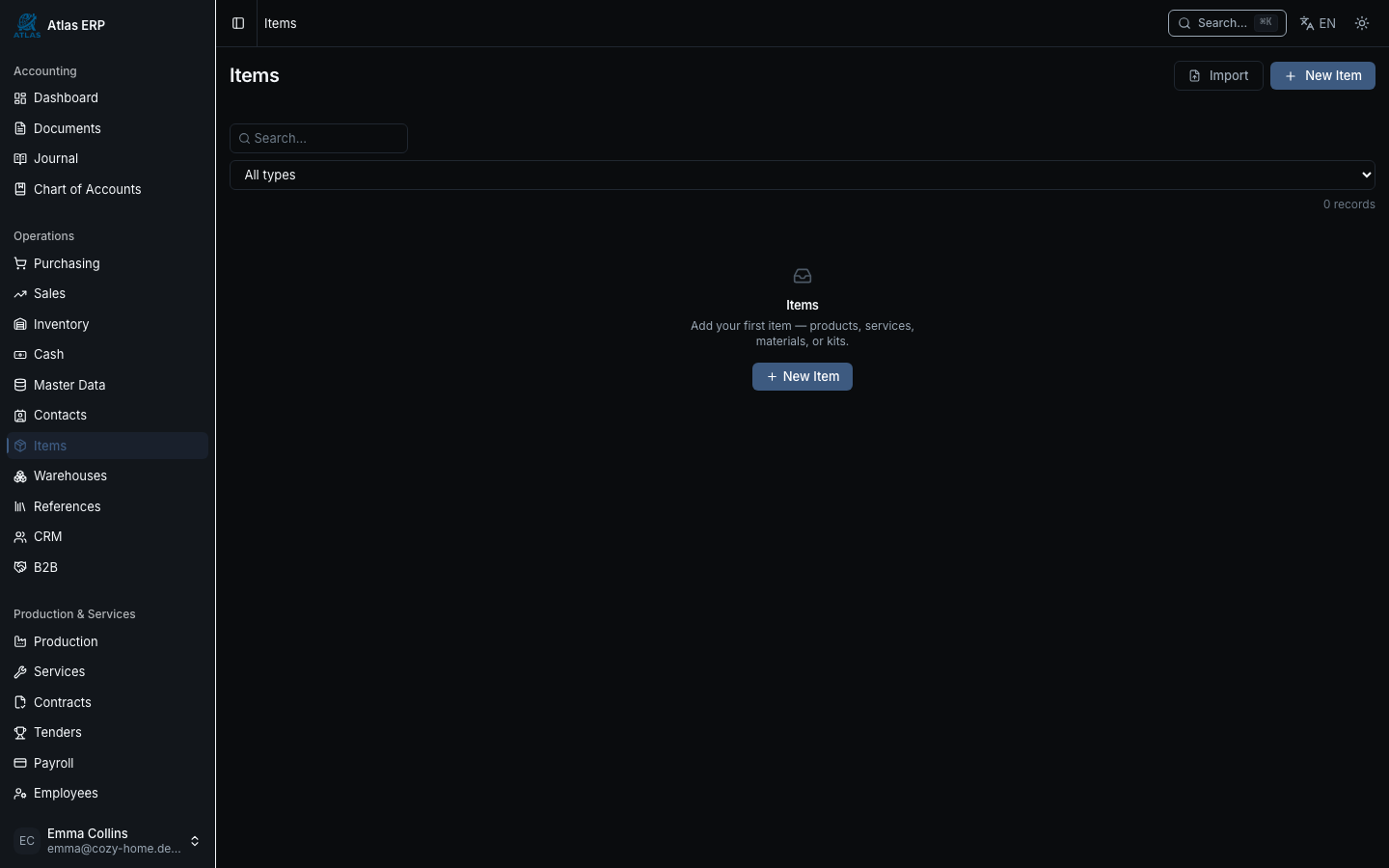 Item form